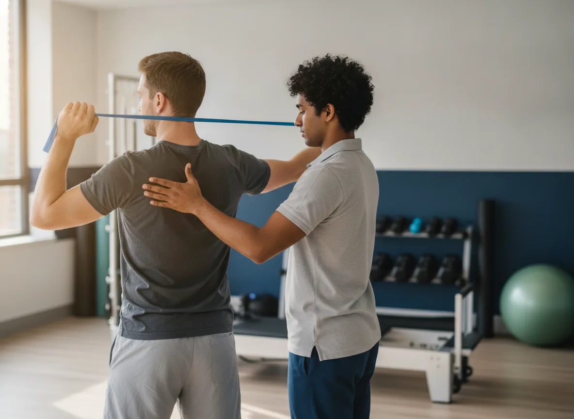 Physical therapy session
